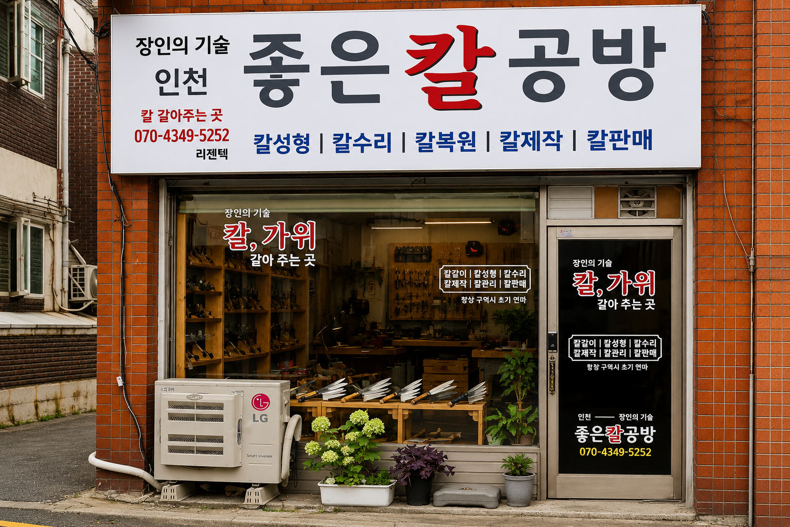 인천 좋은 칼 공방 매장 외관